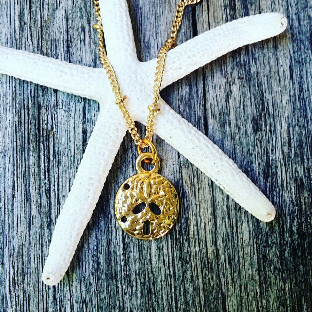 16" GP Sand Dollar Necklace